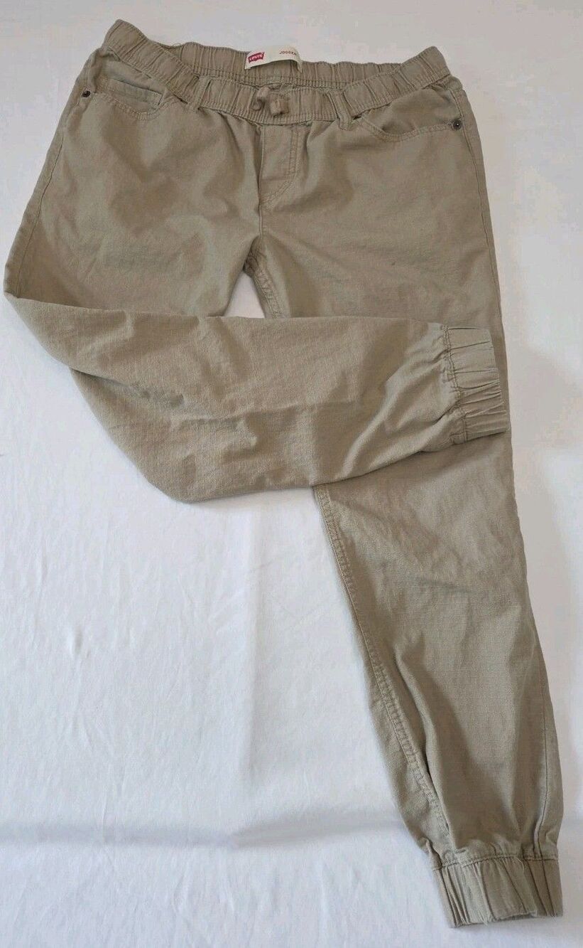 Levi's Jogger Pants Boys M Husky Elastic Waist Drawstring Tapered Casual Pants